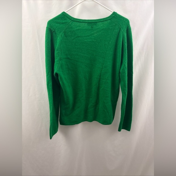 Charter Club Cashmere V-neck Sweater Womens XL Green Luxury Old Money Colorful - Picture 8 of 11